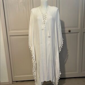Walter Baker White Tassel Kaftan